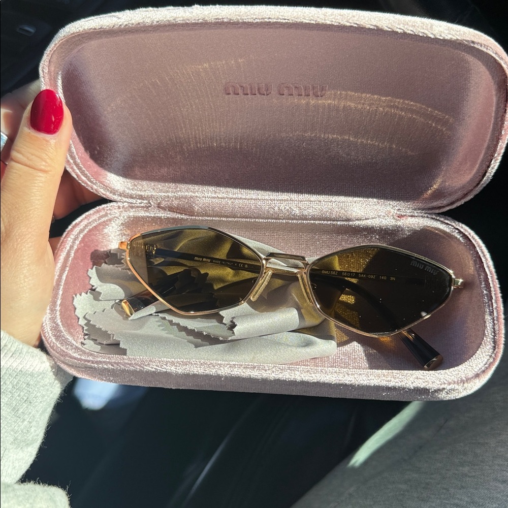 Miu Miu MU 56ZS metal frame sunglasses with velvet case great condition